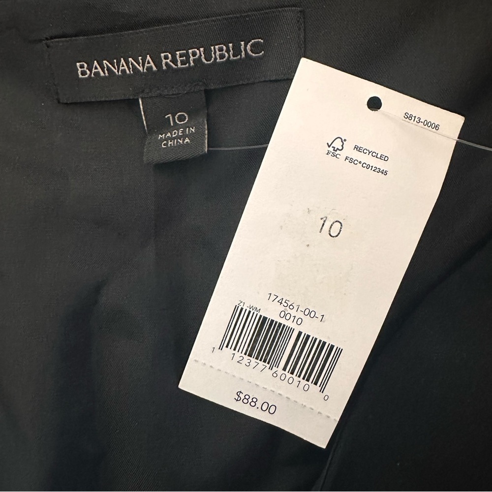 NWT Banana Republic Black Shirred Dropwaist Lined Tiered Ruffle Mini Skirt, 10 - Picture 5 of 9